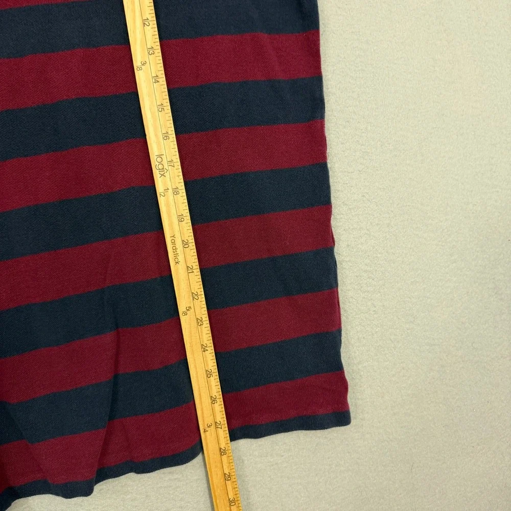 Polo Ralph Lauren Shirt Men's XL Red Blue Striped Classic Fit Short Sleeve Rugby